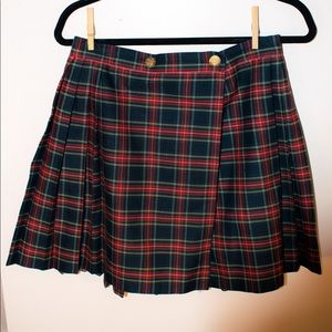 vintage plaid mini skirt